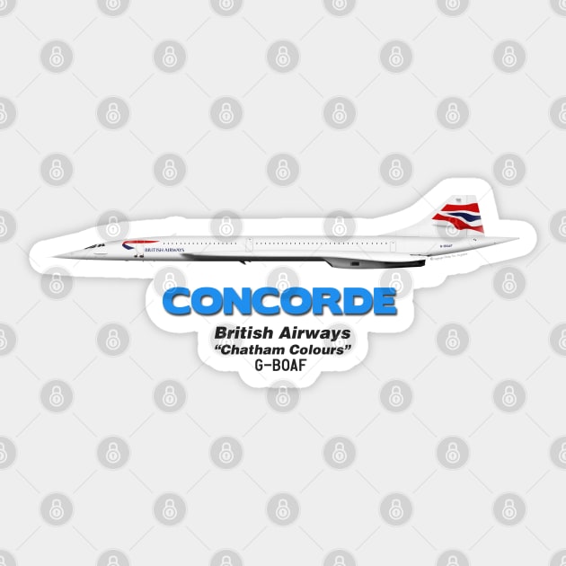 Concorde - British Airways "Chatham Colours" Sticker by TheArtofFlying